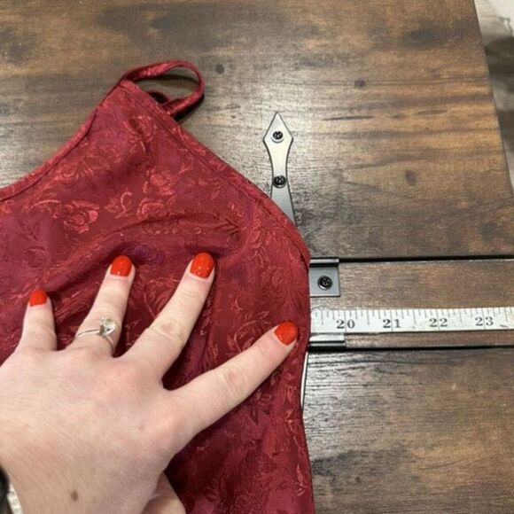 Vintage Wonderline‎ Intimates Womens Floral Nightgown Slip Dress Red Large - Picture 9 of 10